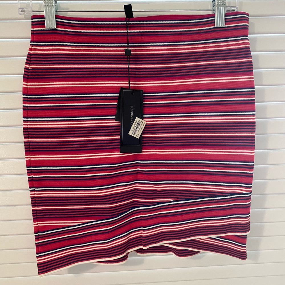 BCBG skirt striped pink